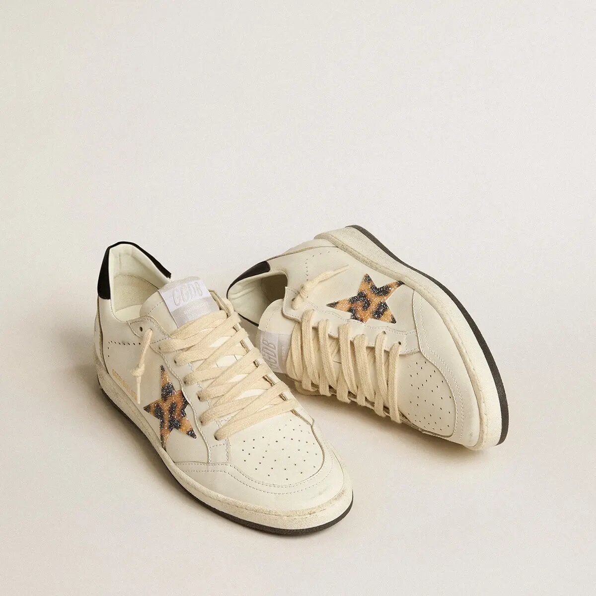 Golden Goose Ball Star With Leopard-Print Star Embellished With Swarovski Crystal Golden Goose Ball Star With Leopard-Print Star Embellished With Swarovski Crystal