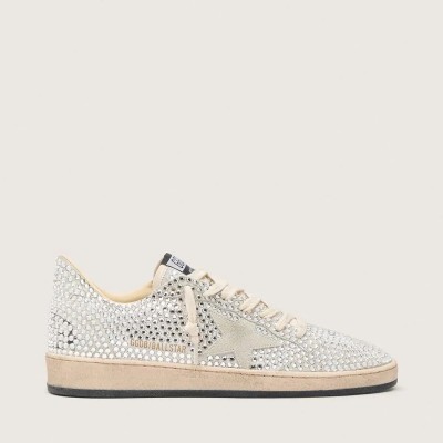 Golden Goose Ball Star With Swarovski Crystals And Gray Suede Star Golden Goose Ball Star With Swarovski Crystals And Gray Suede Star
