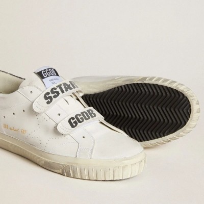 Golden Goose Bio-Based Old School With Perforated Star And Glitter Heel Tab Golden Goose Bio-Based Old School With Perforated Star And Glitter Heel Tab