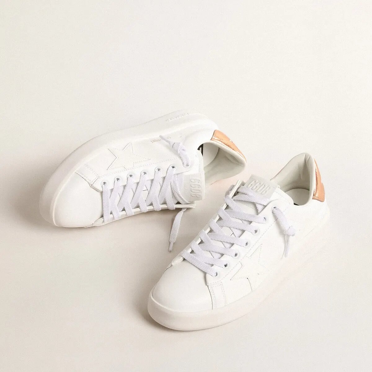 Golden Goose Bio-Based Purestar With Bronze Metallic Leather Heel Tab Golden Goose Bio-Based Purestar With Bronze Metallic Leather Heel Tab