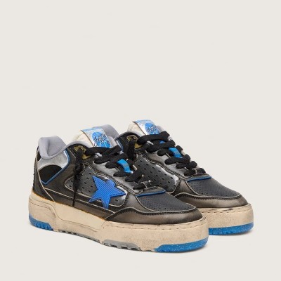 Golden Goose Forty2 In Black Foam Rubber And Leather With Tpu Star And Black Leather Heel Tab Golden Goose Forty2 In Black Foam Rubber And Leather With Tpu Star And Black Leather Heel Tab