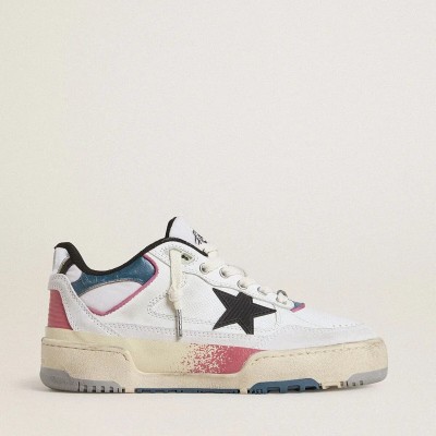 Golden Goose Forty2 With Black Star And Silver Foiled Leather Heel Tab Golden Goose Forty2 With Black Star And Silver Foiled Leather Heel Tab