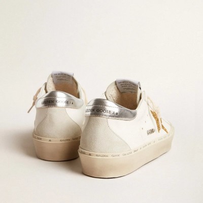 Golden Goose Hi Star With Swarovski Crystal Star And Silver Leather Heel Tab Golden Goose Hi Star With Swarovski Crystal Star And Silver Leather Heel Tab
