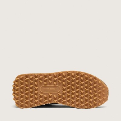 Golden Goose Marathon In Tobacco Suede With White Star Golden Goose Marathon In Tobacco Suede With White Star