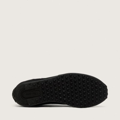 Golden Goose Marathon Speed In Black Satin With Black Star
