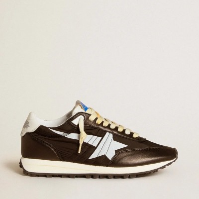 Golden Goose Marathon With Black Nylon Upper And White Star Golden Goose Marathon With Black Nylon Upper And White Star