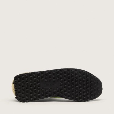 Golden Goose Marathon With Green Nylon Upper And Black Star Golden Goose Marathon With Green Nylon Upper And Black Star
