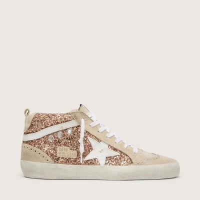 Golden Goose Mid Star With Pink Glitter Golden Goose Mid Star With Pink Glitter