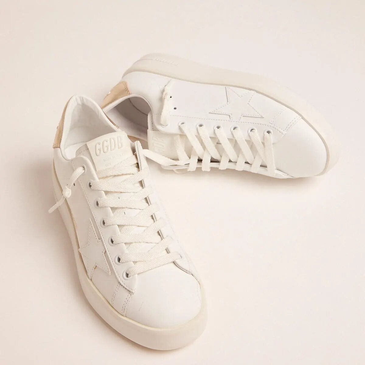 Golden Goose Purestar Sneakers With Gold-Coloured Heel Tab Golden Goose Purestar Sneakers With Gold-Coloured Heel Tab