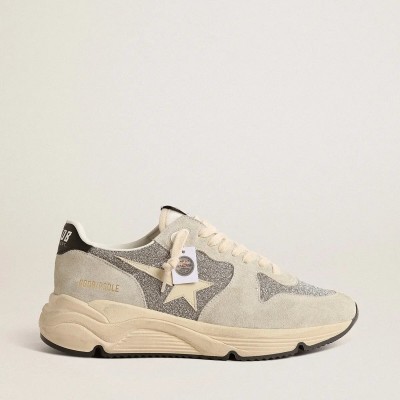 Golden Goose Running Sole Embellished With Swarovski Crystals And Ivory Star Golden Goose Running Sole Embellished With Swarovski Crystals And Ivory Star