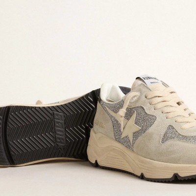 Golden Goose Running Sole Embellished With Swarovski Crystals And Ivory Star Golden Goose Running Sole Embellished With Swarovski Crystals And Ivory Star