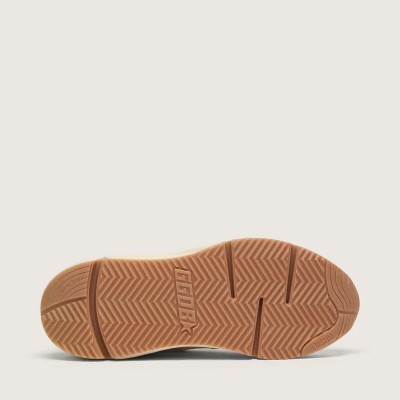 Golden Goose Running Sole In Mesh And White Nappa Golden Goose Running Sole In Mesh And White Nappa