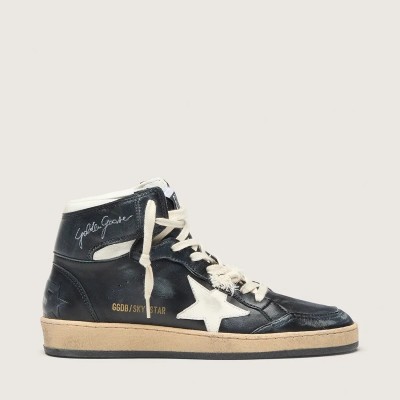 Golden Goose Sky-Star In Black Nappa With White Star Golden Goose Sky-Star In Black Nappa With White Star