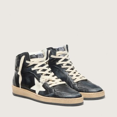 Golden Goose Sky-Star In Black Nappa With White Star Golden Goose Sky-Star In Black Nappa With White Star