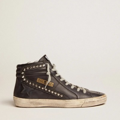 Golden Goose Slide Black With Studs Golden Goose Slide Black With Studs