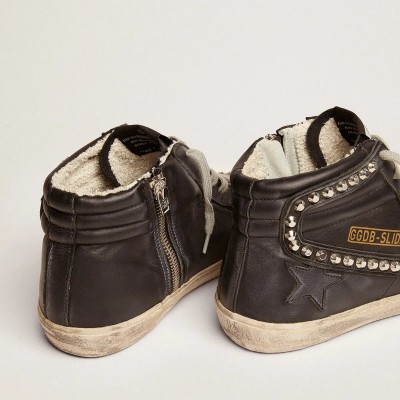 Golden Goose Slide Black With Studs Golden Goose Slide Black With Studs