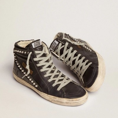 Golden Goose Slide Black With Studs Golden Goose Slide Black With Studs