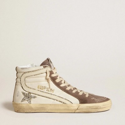 Golden Goose Slide In Nappa With Glitter Star And Patent Leather Flash Golden Goose Slide In Nappa With Glitter Star And Patent Leather Flash