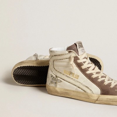 Golden Goose Slide In Nappa With Glitter Star And Patent Leather Flash Golden Goose Slide In Nappa With Glitter Star And Patent Leather Flash