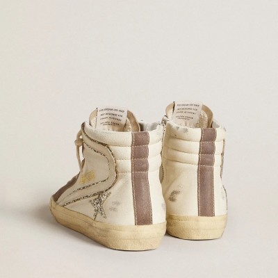 Golden Goose Slide In Nappa With Glitter Star And Patent Leather Flash Golden Goose Slide In Nappa With Glitter Star And Patent Leather Flash