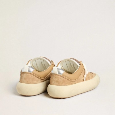 Golden Goose Space-Star Cube In Tobacco Suede With Perforated Star Golden Goose Space-Star Cube In Tobacco Suede With Perforated Star