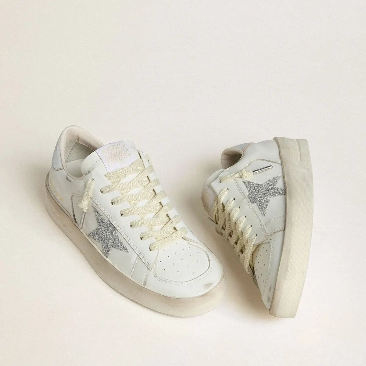 Golden Goose Stardan Ltd With Swarovski Crystal Star And Metallic Leather Heel Tab Golden Goose Stardan Ltd With Swarovski Crystal Star And Metallic Leather Heel Tab