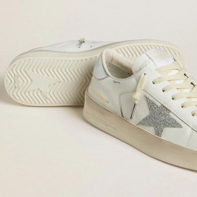 Golden Goose Stardan Ltd With Swarovski Crystal Star And Metallic Leather Heel Tab Golden Goose Stardan Ltd With Swarovski Crystal Star And Metallic Leather Heel Tab