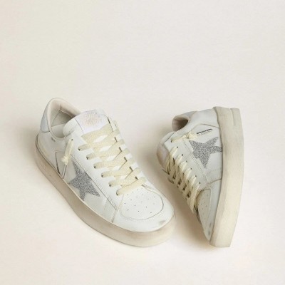 Golden Goose Stardan Ltd With Swarovski Crystal Star And Metallic Leather Heel Tab Golden Goose Stardan Ltd With Swarovski Crystal Star And Metallic Leather Heel Tab