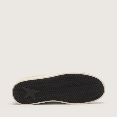 Golden Goose Stardan In Ecru Nappa Leather With Gold Glitter Star And Heel Tab