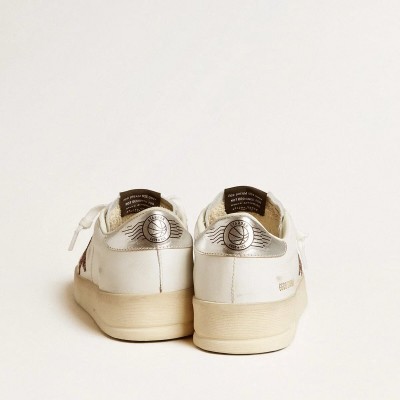 Golden Goose Stardan In Nappa With Glitter Star And Metallic Leather Heel Tab Golden Goose Stardan In Nappa With Glitter Star And Metallic Leather Heel Tab
