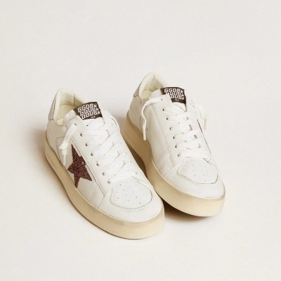 Golden Goose Stardan In Nappa With Glitter Star And Metallic Leather Heel Tab Golden Goose Stardan In Nappa With Glitter Star And Metallic Leather Heel Tab