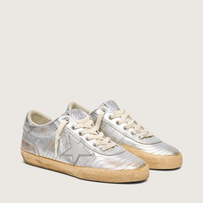 Golden Goose Super-Star Lab In Metallic Nappa With Silver Tpu Star Golden Goose Super-Star Lab In Metallic Nappa With Silver Tpu Star