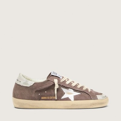 Golden Goose Super-Star Ltd In Lavender Suede With Silver Star Golden Goose Super-Star Ltd In Lavender Suede With Silver Star