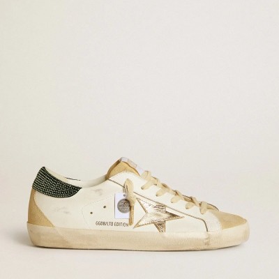 Golden Goose Super-Star Ltd With Leather Star And Swarovski Crystals Heel Tab Golden Goose Super-Star Ltd With Leather Star And Swarovski Crystals Heel Tab
