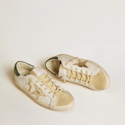 Golden Goose Super-Star Ltd With Leather Star And Swarovski Crystals Heel Tab Golden Goose Super-Star Ltd With Leather Star And Swarovski Crystals Heel Tab