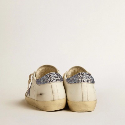 Golden Goose Super-Star Ltd With Suede Star And Heel Tab With Swarovski Crystals Golden Goose Super-Star Ltd With Suede Star And Heel Tab With Swarovski Crystals