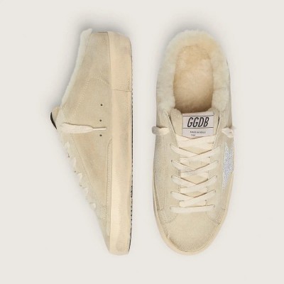 Golden Goose Super-Star Sabots With Swarovski Crystal Star And Shearling Lining Golden Goose Super-Star Sabots With Swarovski Crystal Star And Shearling Lining