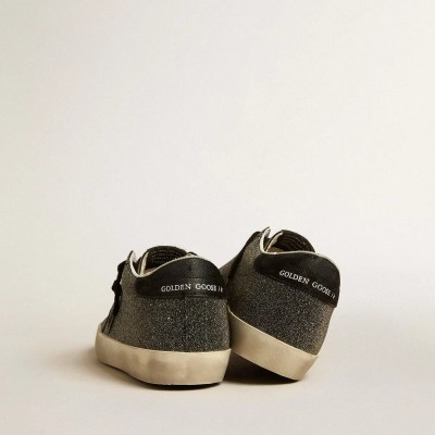 Golden Goose Super-Star In Black Swarovski Crystals With Black Suede Star Golden Goose Super-Star In Black Swarovski Crystals With Black Suede Star