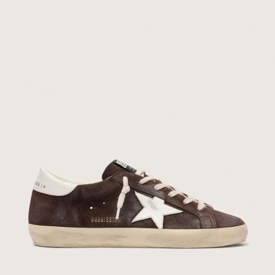 Golden Goose Super-Star In Brown Suede With White Star Golden Goose Super-Star In Brown Suede With White Star