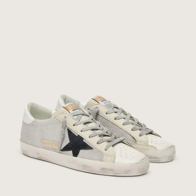 Golden Goose Super-Star In Leather With Black Star Golden Goose Super-Star In Leather With Black Star