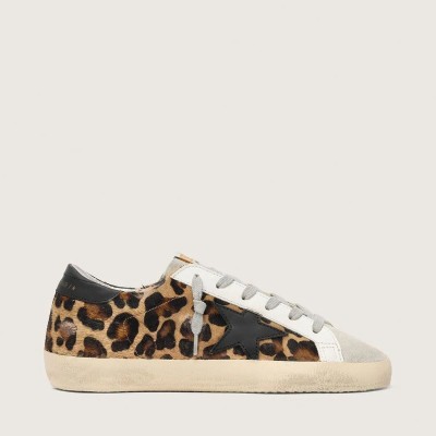 Golden Goose Super-Star In Leopard Print Leather Golden Goose Super-Star In Leopard Print Leather