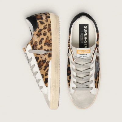 Golden Goose Super-Star In Leopard Print Leather Golden Goose Super-Star In Leopard Print Leather