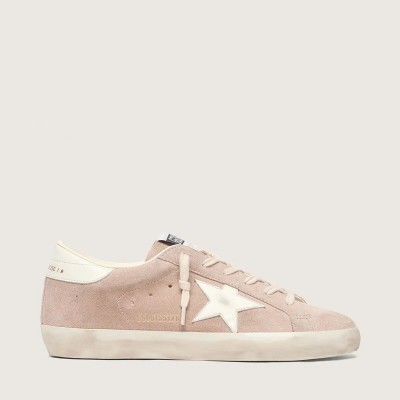 Golden Goose Super-Star In Powder-Pink Suede With White Star Golden Goose Super-Star In Powder-Pink Suede With White Star