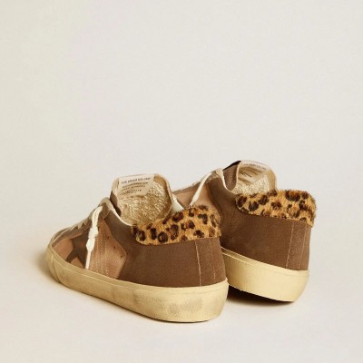 Golden Goose Super-Star In Suede With Leather Star And Pony Skin Heel Tab Golden Goose Super-Star In Suede With Leather Star And Pony Skin Heel Tab