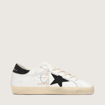 Golden Goose Super-Star With A Black Swarovski Crystal Star And Heel Tab Golden Goose Super-Star With A Black Swarovski Crystal Star And Heel Tab