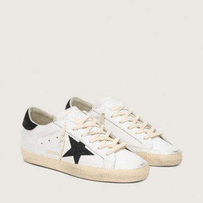 Golden Goose Super-Star With A Black Swarovski Crystal Star And Heel Tab Golden Goose Super-Star With A Black Swarovski Crystal Star And Heel Tab