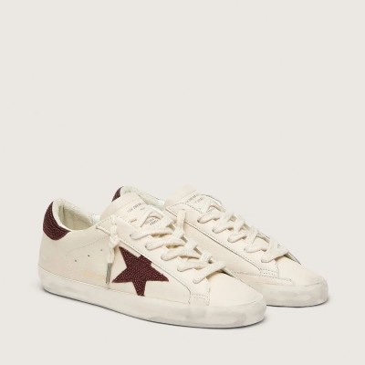 Golden Goose Super-Star With Suede Star And Heel Tab With Swarovski Crystals Golden Goose Super-Star With Suede Star And Heel Tab With Swarovski Crystals