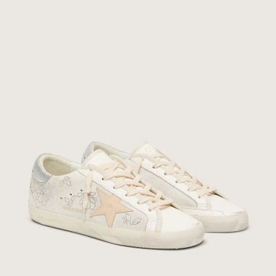Golden Goose Super-Star With Swarovski Crystals And Smoke Gray Leather Star Golden Goose Super-Star With Swarovski Crystals And Smoke Gray Leather Star