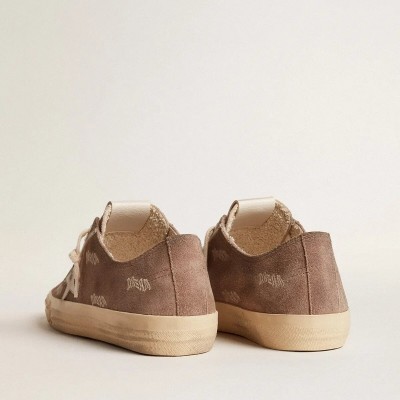Golden Goose V-Star In Dove-Gray Suede With Light Gray Leather Star Golden Goose V-Star In Dove-Gray Suede With Light Gray Leather Star