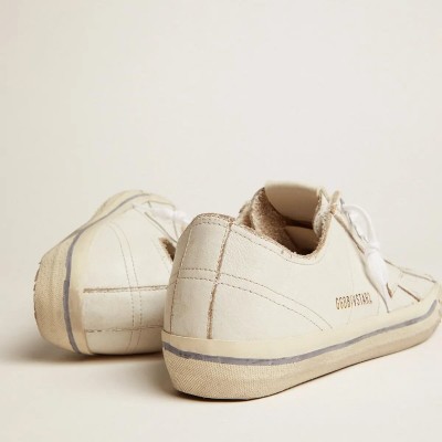 Golden Goose V-Star In Vintage Effect Leather Golden Goose V-Star In Vintage Effect Leather